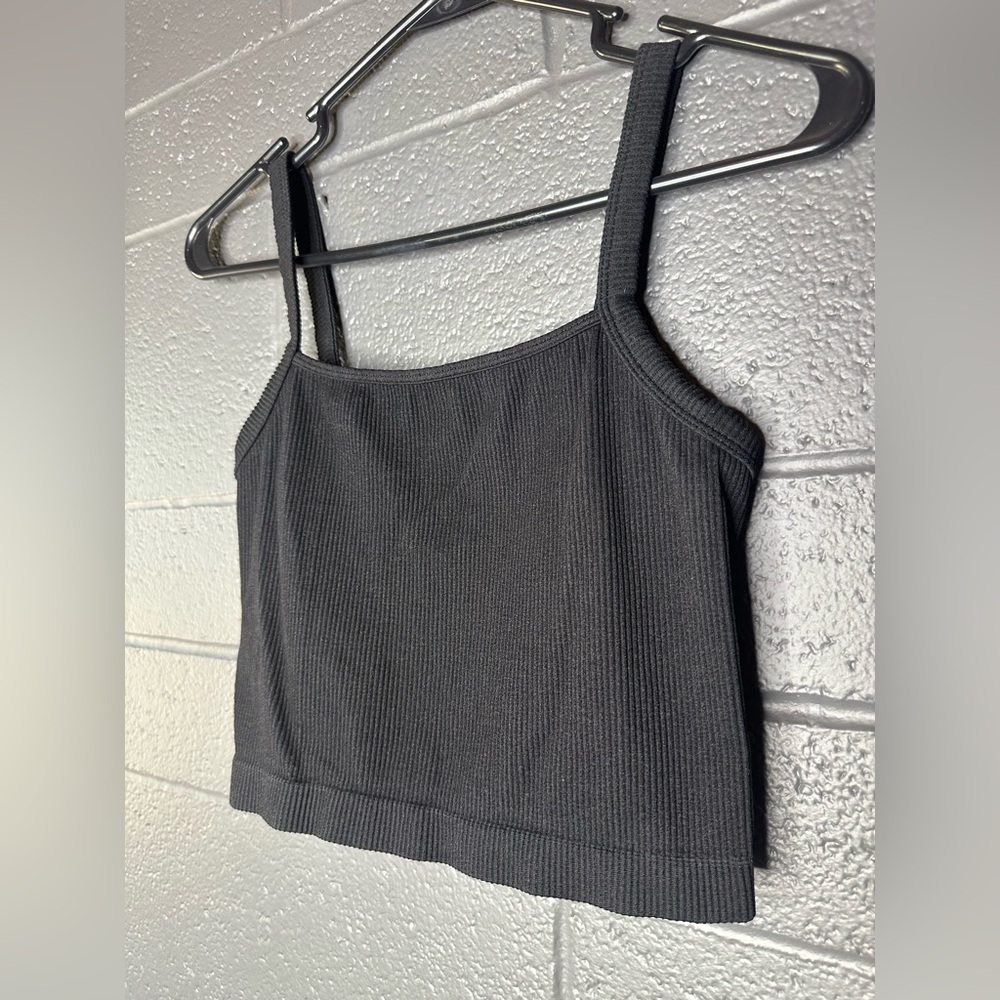 Colsie Black Ribbed Women's Crop Top XL